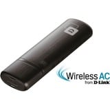D-Link DWA-182, Adaptateur WLAN Noir, Sans fil, USB, WLAN, Wi-Fi 5 (802.11ac), 867 Mbit/s, Noir