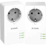 D-Link PowerLine AV2 1000 HD Gigabit Passthrough Kit Blanc, 1000 Mbit/s, IEEE 802.3, IEEE 802.3u, Gigabit Ethernet, 10,100,1000 Mbit/s, 128-bit AES, 3,7 W