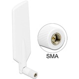 DeLOCK 12430 antenne Antenne omni-directionnelle SMA 4 dBi Blanc, 4 dBi, 0.698 - 0.791 / 0.824 - 0.960 / 1.710 - 2.170 / 2.400 - 2.500 / 5.150 - 5.875 GHz, 50 Ohm, Antenne omni-directionnelle, SMA, 2,5:1 - 5,0:1