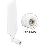 DeLOCK 12431 antenne Antenne omni-directionnelle RP-SMA 4 dBi Blanc, 4 dBi, 0.698 - 0.791 / 0.824 - 0.960 / 1.710 - 2.170 / 2.400 - 2.500 / 5.150 - 5.875 GHz, 50 Ohm, Antenne omni-directionnelle, RP-SMA, 2,5:1 - 5,0:1