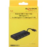 DeLOCK 62793 hub & concentrateur USB 3.2 Gen 1 (3.1 Gen 1) Type-C 5000 Mbit/s, Hub USB USB 3.2 Gen 1 (3.1 Gen 1) Type-C, USB 3.2 Gen 1 (3.1 Gen 1) Type-A, USB 3.2 Gen 1 (3.1 Gen 1) Type-C, 5000 Mbit/s, 0,07 m, 39 mm, 92 mm