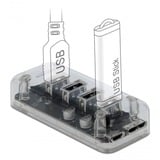 DeLOCK 64087 hub & concentrateur USB 3.2 Gen 1 (3.1 Gen 1) Micro-B 5000 Mbit/s Transparent, Hub USB Transparent, USB 3.2 Gen 1 (3.1 Gen 1) Micro-B, USB 3.2 Gen 1 (3.1 Gen 1) Type-A, 5000 Mbit/s, Transparent, 35 mm, 80 mm