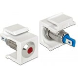 DeLOCK 86433 connecteur de fils Keystone LED Bleu, Rouge, Acier inoxydable, Blanc, Module de Keystone Blanc, Keystone LED, Bleu, Rouge, Acier inoxydable, Blanc, 6 DC, 3 A, 16,3 mm, 27,3 mm