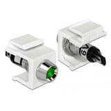 DeLOCK 86448 connecteur de fils Keystone LED Noir, Vert, Acier inoxydable, Blanc, Module de Keystone Blanc, Keystone LED, Noir, Vert, Acier inoxydable, Blanc, 6 DC, 3 A, 16,3 mm, 29 mm