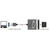 DeLOCK 91525 lecteur de carte mémoire USB 3.2 Gen 1 (3.1 Gen 1) Gris Anthracite, XQD, Gris, 480 Mbit/s, Aluminium, • Mac OS 10.9 or above • Windows 7 32-bit • Windows 7 64-bit • Windows 8.1 32-bit •..., USB 3.2 Gen 1 (3.1 Gen 1)