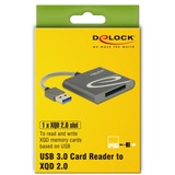 DeLOCK 91583 lecteur de carte mémoire USB 3.2 Gen 1 (3.1 Gen 1) Gris Anthracite, XQD, Gris, 480 Mbit/s, Aluminium, • Mac OS 10.9 or above • Windows 7 32-bit • Windows 7 64-bit • Windows 8.1 32-bit •..., USB 3.2 Gen 1 (3.1 Gen 1)
