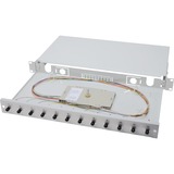 Digitus Boîtier d’épissure à fibre optique, équipé, ST, OM3, Boîte de raccordement équipé, ST, OM3, ST, Gris, Acier, Céramique Zircone, OM3, 1 pièce(s)