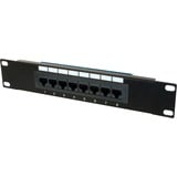 Digitus CAT 5e, panneau de brassage de classe D, non blindé Noir/gris, panneau de brassage de classe D, non blindé, RJ-45, Cat5e, Noir, Montage de rack, 1U, EIA/TIA 568 ISO/IEC DIS 11801