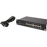 Digitus Commutateur Gigabit Ethernet 10 pouces 16 ports, non administré, Switch non administré, Non-géré, Gigabit Ethernet (10/100/1000), Grille de montage, 1U