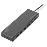 Digitus Concentrateur USB 3.0 Office, 7 ports, Hub USB 7 ports, USB 3.2 Gen 1 (3.1 Gen 1) Type-A, USB 3.2 Gen 1 (3.1 Gen 1) Type-A, 5000 Mbit/s, Gris, Aluminium, 1 m