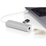 Digitus Concentrateur USB 3.0 de Type-C™ avec Gigabit Ethernet, Hub USB Blanc/Argent, USB 3.2 Gen 1 (3.1 Gen 1) Type-C, USB 3.2 Gen 1 (3.1 Gen 1) Type-A, 1000 Mbit/s, Gris, Blanc, Chine, Gigabit Ethernet
