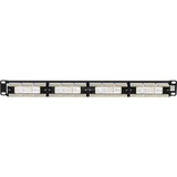 Digitus Patchpanel 19" Cat.5e, Panneau de brassage Noir, RJ-45, Cat5e, Noir, 515 mm, 60 mm, 654 g, Vente au détail