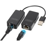 Digitus Prolongateur USB, Hub USB Noir, USB 2.0, jusqu'à 50 mètres
