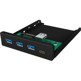 ICY BOX IB-HUB1418-i3 USB 3.2 Gen 1 (3.1 Gen 1) Type-A 5000 Mbit/s Noir, Panneau avant Noir, USB 3.2 Gen 1 (3.1 Gen 1) Type-A, USB 3.2 Gen 1 (3.1 Gen 1) Type-A, USB 3.2 Gen 1 (3.1 Gen 1) Type-C, 5000 Mbit/s, Noir, Métal, Chine