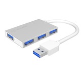 ICY BOX IB-Hub1402 USB 3.2 Gen 1 (3.1 Gen 1) Type-A 5000 Mbit/s Argent, Hub USB Argent, USB 3.2 Gen 1 (3.1 Gen 1) Type-A, USB 3.2 Gen 1 (3.1 Gen 1) Type-A, 5000 Mbit/s, Argent, Acrylonitrile-Butadiène-Styrène (ABS), Aluminium, 0,115 m