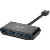 Kensington UH4000 USB 3.0 4-Port Hub, Hub USB Noir, USB 3.2 Gen 1 (3.1 Gen 1) Type-A, USB 3.2 Gen 1 (3.1 Gen 1) Type-A, 5000 Mbit/s, Noir, Windows 7, Windows 8, Windows 8.1, Windows Vista, Windows XP, Mac OS X 10.6 Snow Leopard