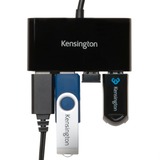 Kensington UH4000 USB 3.0 4-Port Hub, Hub USB Noir, USB 3.2 Gen 1 (3.1 Gen 1) Type-A, USB 3.2 Gen 1 (3.1 Gen 1) Type-A, 5000 Mbit/s, Noir, Windows 7, Windows 8, Windows 8.1, Windows Vista, Windows XP, Mac OS X 10.6 Snow Leopard