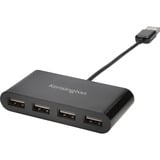 Kensington USB 2.0 4 ports, Hub USB Noir, USB 2.0, USB 2.0, 480 Mbit/s, Noir, Chine, macOS 10.6 or above; Windows XP or above