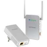 Netgear Powerline 1000 + WiFi Blanc, 1000 Mbit/s, IEEE 802.11ac, IEEE 802.11b, IEEE 802.11g, IEEE 802.11n, IEEE 802.3, IEEE 802.3ab, IEEE 802.3u, Gigabit Ethernet, 10,100,1000 Mbit/s, Wi-Fi 5 (802.11ac), 802.11a, 802.11b, 802.11g, Wi-Fi 4 (802.11n), Wi-Fi 5 (802.11ac)