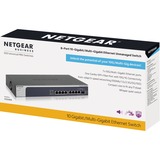 Netgear XS508M Unmanaged Switch Non-géré, 10G Ethernet (100/1000/10000), Grille de montage
