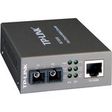 TP-Link MC100CM convertisseur de support réseau 100 Mbit/s 1310 nm Multimode Noir Gris, 100 Mbit/s, IEEE 802.3, IEEE 802.3u, IEEE 802.3x, 10,100 Mbit/s, Complète, Demi, Cat3, Cat4, Cat5, Cat5e, 2000 m
