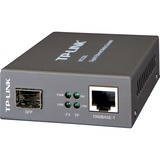 TP-Link MC220L convertisseur de support réseau 1000 Mbit/s Multimode, Monomode Noir Gris, 1000 Mbit/s, IEEE 802.1ab, IEEE 802.3i, IEEE 802.3u, IEEE 802.3z, Gigabit Ethernet, 1000 Mbit/s, UTP 5e, 5, SFP, Vente au détail