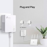 TP-Link TL-PA7017 KIT 1000 Mbit/s Ethernet/LAN Blanc 2 pièce(s), Powerline Blanc, 1000 Mbit/s, IEEE 802.3, IEEE 802.3ab, IEEE 802.3u, Type F, OFDM, 128-bit AES, 300 m