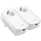 TP-Link TL-PA8010P KIT Adaptateur réseau CPL 1300 Mbit/s Ethernet/LAN Blanc 2 pièce(s), Powerline Blanc, 1300 Mbit/s, IEEE 802.3, IEEE 802.3ab, IEEE 802.3u, Type E / F, Gigabit Ethernet, 10,100,1000 Mbit/s, 10BASE-T, 100BASE-TX, 1000BASE-T