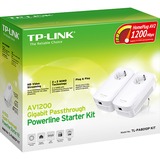 TP-Link TL-PA8010P KIT Adaptateur réseau CPL 1300 Mbit/s Ethernet/LAN Blanc 2 pièce(s), Powerline Blanc, 1300 Mbit/s, IEEE 802.3, IEEE 802.3ab, IEEE 802.3u, Type E / F, Gigabit Ethernet, 10,100,1000 Mbit/s, 10BASE-T, 100BASE-TX, 1000BASE-T