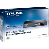 TP-Link TL-SF1016DS commutateur réseau Non-géré Fast Ethernet (10/100) Noir, Switch Noir, Non-géré, Fast Ethernet (10/100), Grille de montage