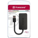 Transcend HUB2 Noir Hubs & concentrateurs, Hub USB Noir, USB 3.2 Gen 1 (3.1 Gen 1) Type-A, Noir, CE/FCC/BSMI/KC/RCM/EAC, USB, 5 V, 0.9 A