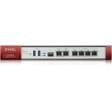 Zyxel ATP200 pare-feux (matériel) Bureau 2000 Mbit/s Gris/Rouge, 2000 Mbit/s, 500 Mbit/s, 40 Gbit/s, 10 transactions/sec, 450/450 Gbit/s, 45,38 BTU/h
