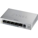 Zyxel GS1005HP GbE Unmanaged PoE Switch Gris, Non-géré, Gigabit Ethernet (10/100/1000), Full duplex, Connexion Ethernet, supportant l'alimentation via ce port (PoE)