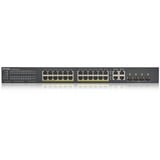 Zyxel GS1920-24HPV2 Géré Gigabit Ethernet (10/100/1000) Connexion Ethernet, supportant l'alimentation via ce port (PoE) Noir, Switch Noir, Géré, Gigabit Ethernet (10/100/1000), Connexion Ethernet, supportant l'alimentation via ce port (PoE), Grille de montage