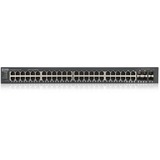 Zyxel GS1920-48V2 Géré Gigabit Ethernet (10/100/1000) Noir, Switch Noir, Géré, Gigabit Ethernet (10/100/1000), Grille de montage