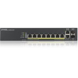 Zyxel GS1920-8HPV2 Géré Gigabit Ethernet (10/100/1000) Connexion Ethernet, supportant l'alimentation via ce port (PoE) Noir, Switch Noir, Géré, Gigabit Ethernet (10/100/1000), Connexion Ethernet, supportant l'alimentation via ce port (PoE), Montage mural