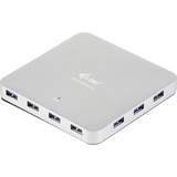 i-tec Metal Superspeed USB 3.0 10-Port Hub, Hub USB USB 3.2 Gen 1 (3.1 Gen 1) Type-A, USB 3.2 Gen 1 (3.1 Gen 1) Type-A, 5000 Mbit/s, Argent, Aluminium, 100 - 240 V