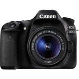 Canon EOS 80D + EF-S 18-55 IS STM Kit d'appareil-photo SLR 24,2 MP CMOS 6000 x 4000 pixels Noir, Appareil photo numérique Noir, 24,2 MP, 6000 x 4000 pixels, CMOS, Full HD, 650 g, Noir