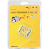 DeLOCK 61796 carte et adaptateur d'interfaces, Lecteur de carte Noir/Jaune, CompactFlash, Noir, 36,4 mm, 42,8 mm, 5 mm, Avec fil