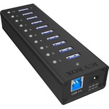 ICY BOX IB-AC6110, Hub USB Noir, 10x ports USB 3.0