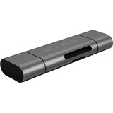 ICY BOX IB-CR200-C lecteur de carte mémoire USB 2.0 Anthracite Anthracite, MMC, MicroSD (TransFlash), MicroSDHC, MicroSDXC, SD, SDHC, SDXC, Anthracite, 480 Mbit/s, Aluminium, Plastique, USB 2.0, USB