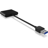 ICY BOX IB-CR301-U3 lecteur de carte mémoire USB 3.2 Gen 1 (3.1 Gen 1) Noir Noir, CF, MicroSD (TransFlash), SD, SDHC, SDXC, Noir, 5000 Mbit/s, 2 Go, USB 3.2 Gen 1 (3.1 Gen 1), 55 mm