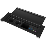 ICY BOX IB-TS401-4 USB 3.2 Gen 1 (3.1 Gen 1) Type-A 5000 Mbit/s Noir, Multiprise Noir, USB 3.2 Gen 1 (3.1 Gen 1) Type-A, 3,5mm, USB 3.2 Gen 1 (3.1 Gen 1) Type-C, USB 3.2 Gen 2 (3.1 Gen 2) Type-A, MicroSD (TransFlash), MicroSDHC, MicroSDXC, SD, SDHC, SDXC, 5000 Mbit/s, Noir, Aluminium, Plastique