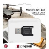 Kingston Lecteur microSD MobileLite Plus, Lecteur de carte Noir