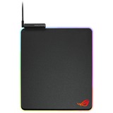 ASUS ROG Balteus Tapis de souris de jeu Noir, Tapis de souris gaming Noir, Noir, Monochromatique, Rouge/Vert/Bleu, Base antidérapante, Tapis de souris de jeu