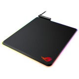 ASUS ROG Balteus Tapis de souris de jeu Noir, Tapis de souris gaming Noir, Noir, Monochromatique, Rouge/Vert/Bleu, Base antidérapante, Tapis de souris de jeu