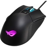 ASUS ROG Gladius II Core souris Gaming Droitier USB Type-A Optique 6200 DPI Noir, Droitier, Optique, USB Type-A, 6200 DPI, Noir