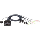 ATEN CS22DP 2P, Switch KVM Noir