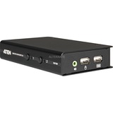 ATEN CS72D Noir commutateur écran, clavier et souris, Switch KVM Noir, USB, USB, DVI-D, 1,2 m, 1920 x 1200 pixels, Noir
