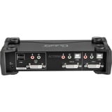 ATEN Commutateur KVMP™ DVI/audio USB 2 ports , Switch KVM Noir, Vente au détail